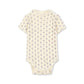 Baby onesie with a subtle pattern on a white background