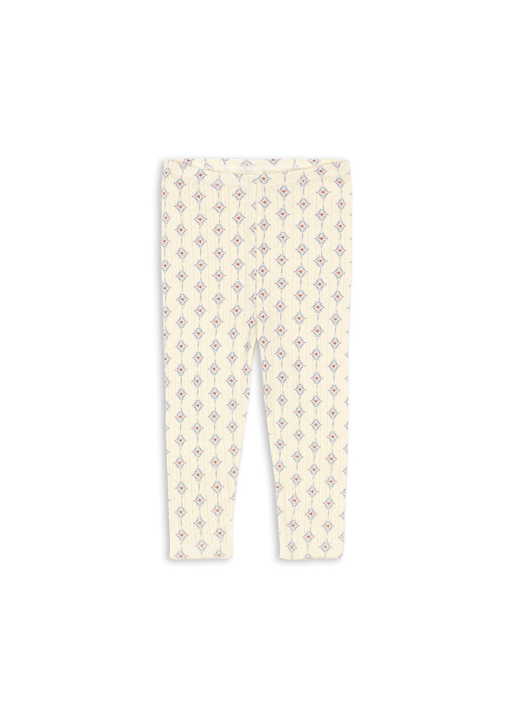 Baby girl White pants with a subtle pattern on a white background