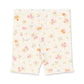 Floral-patterned shorts on a white background