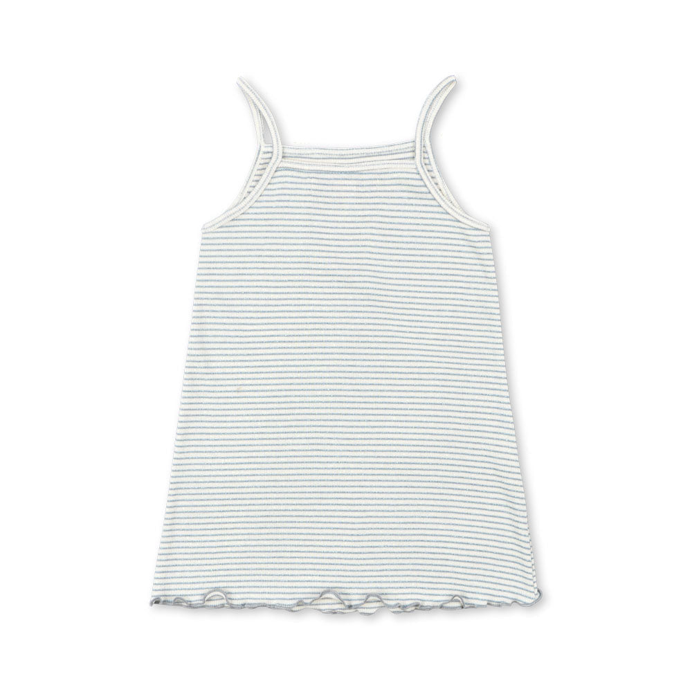 Girls Summer Striped organic cotton on a white background