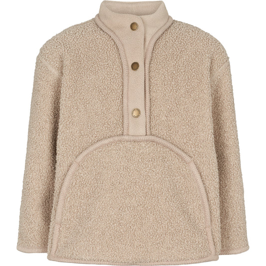 Beige fleece jacket with buttons on a white background by Marmar copenhagen,Sold at  Sonny Bear 