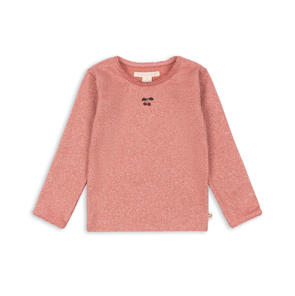 Pink long-sleeve shirt on a white background