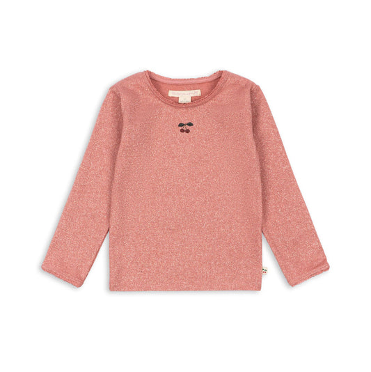 Pink long-sleeve shirt on a white background