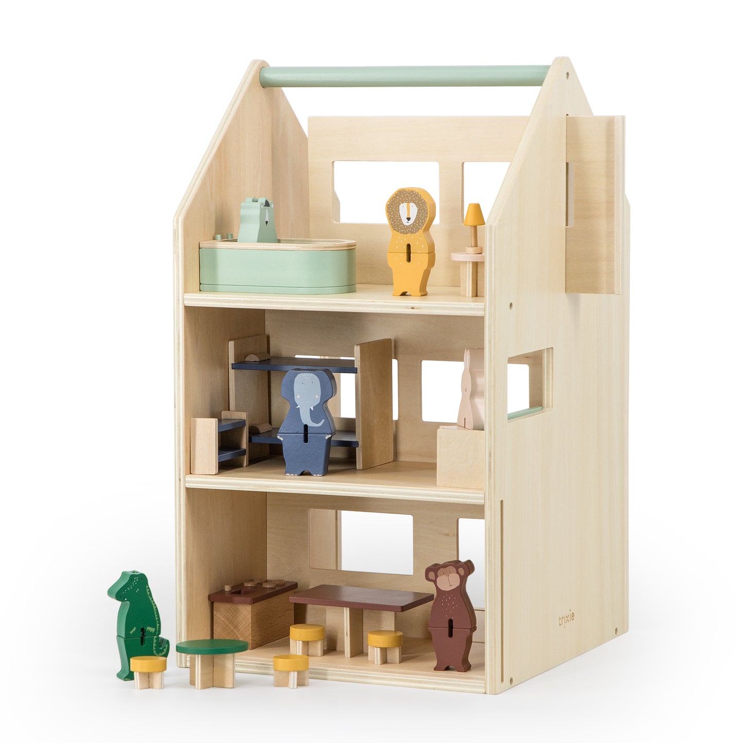 Trixie wooden play house with accessories