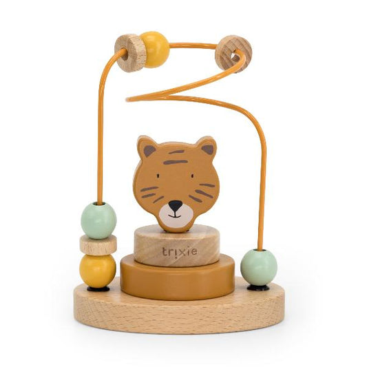 Trixie wooden  beada maze. Wooden toy from 1 year old.FSC© MDF - FSC© beech wood - Iron wire