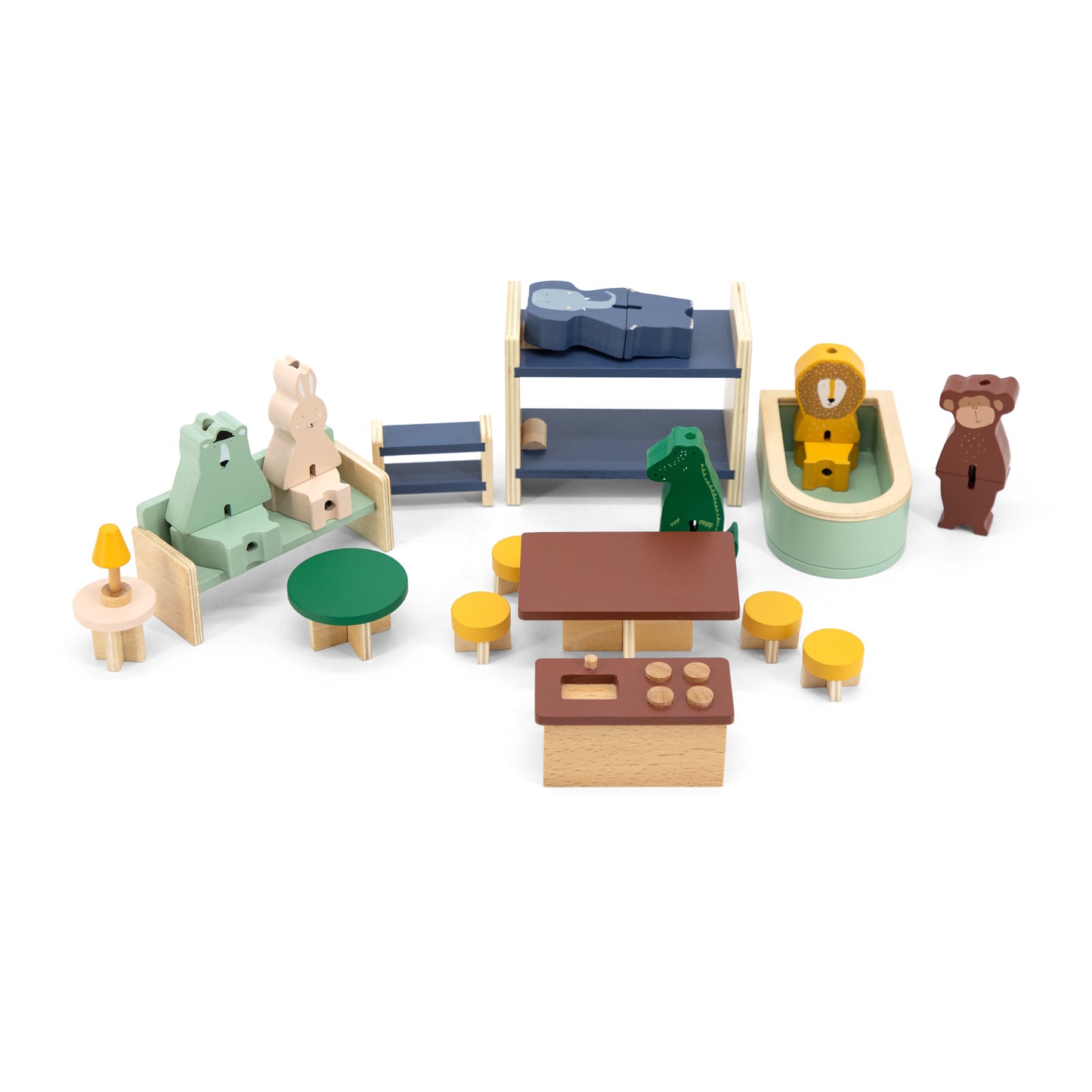 Trixie wooden play house with accessories