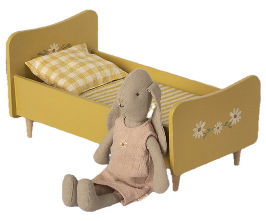 Wooden bed, Mini - Yellow