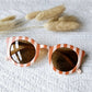 Baby and child sunglasses UV400 striped - Soft pink/Camel
