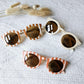 Baby and child sunglasses UV400 striped - Beige/Camel