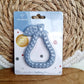 Silicone teether Pear: Grey-blue