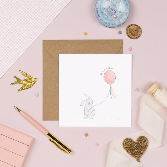 She's here! Greeting Card