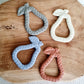 Silicone teether Pear: Grey-blue