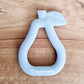 Silicone teether Pear: Grey-blue