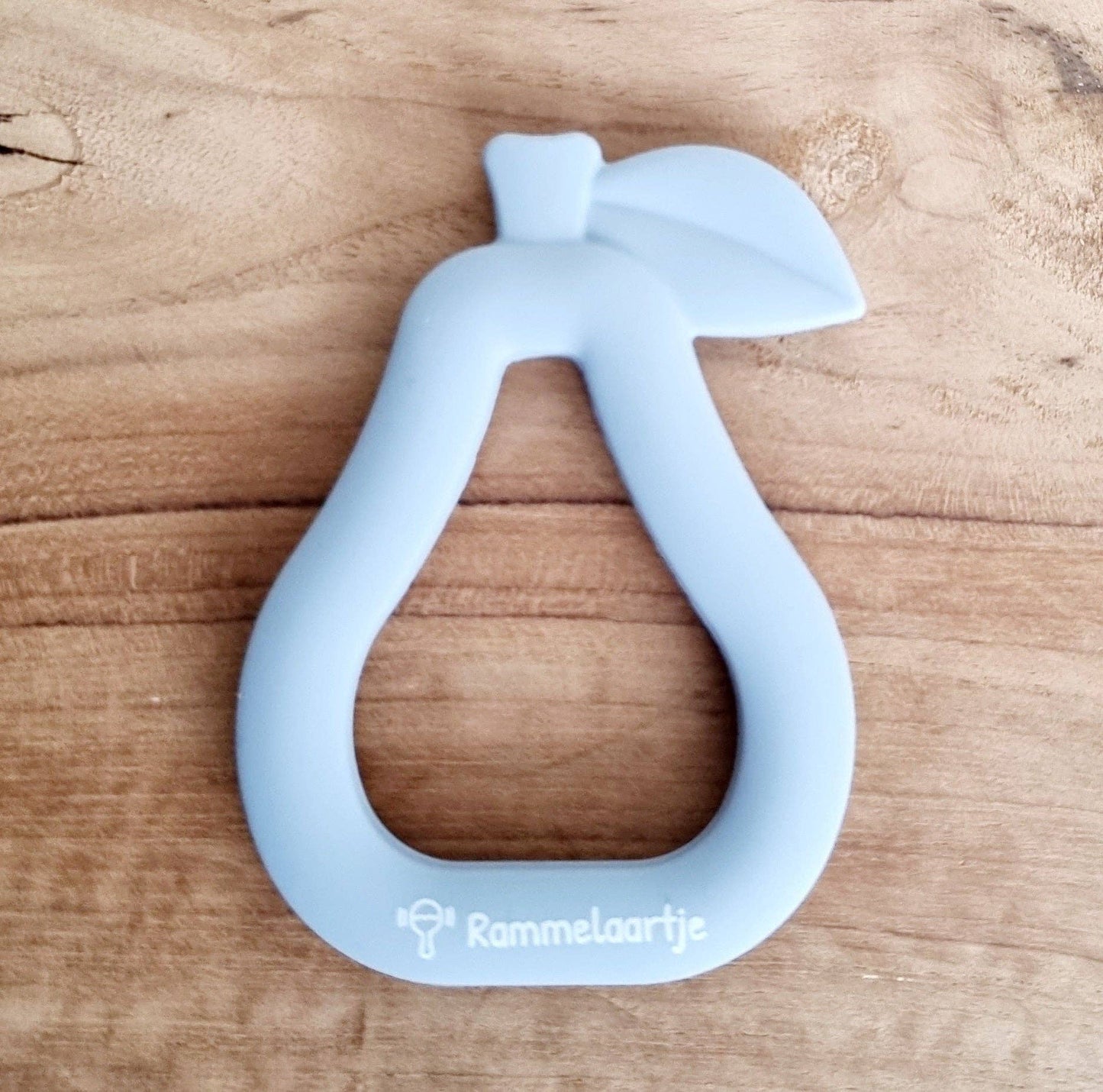 Silicone teether Pear: Grey-blue