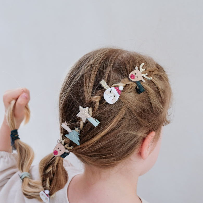 Santa & Rudolph Mini  clips