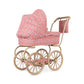onges Slojd Minnie doll pram in floral print vintage style with hood up