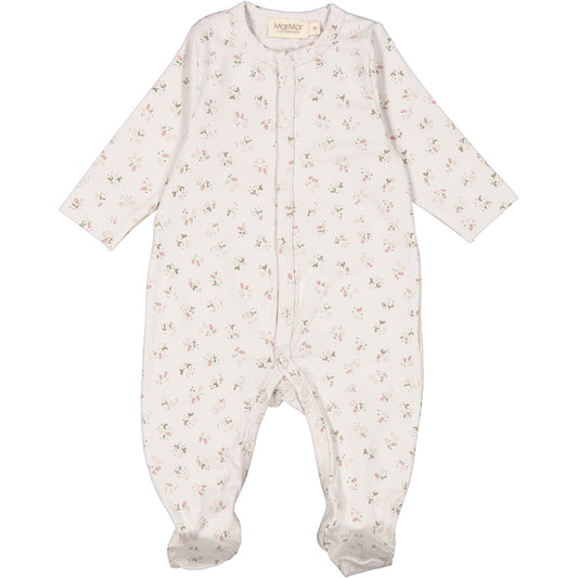 Marmar Copenhagen organic cotton romper.  with snap buttons and feet.