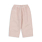 Pink and white striped pants on a white background