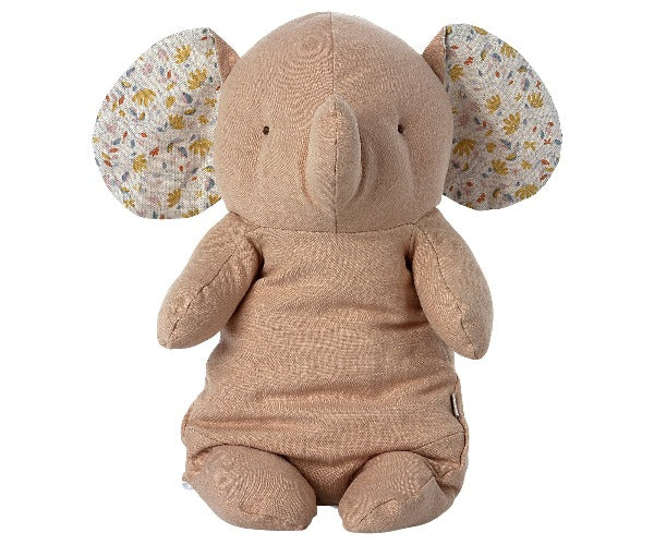 A soft organic cotton filled pink elephant by Maileg 