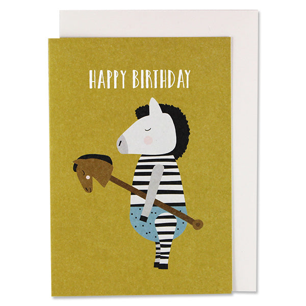 Folded card , Zebra- – “Happy Birthday”