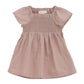 Serendipity Organic baby girls dress, in almond.