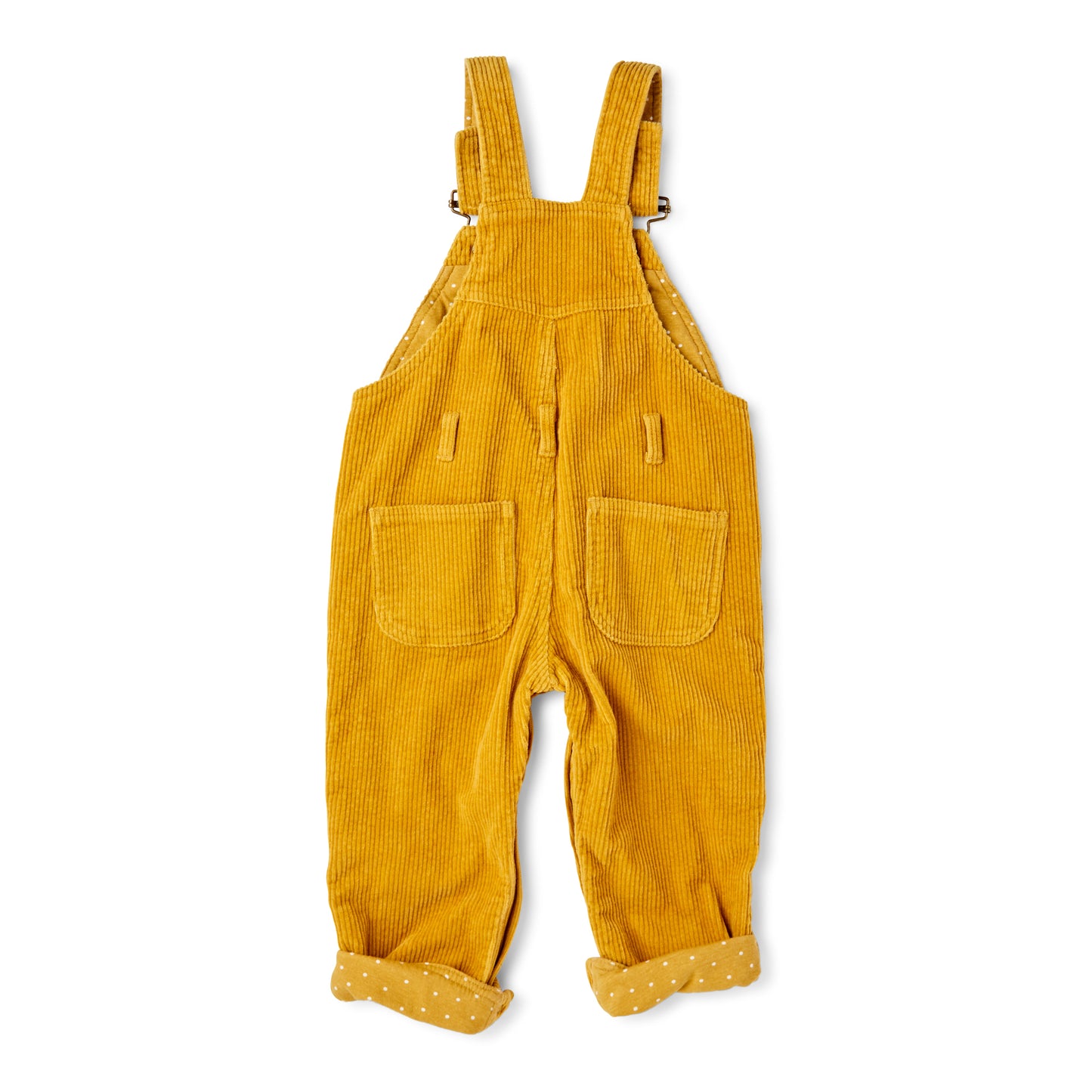 Dotty Dungarees – Ochre – Chord Dungarees