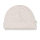 a baby beanie for a new born baby gift, made from 1+ in the family organic cotton